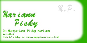 mariann pisky business card